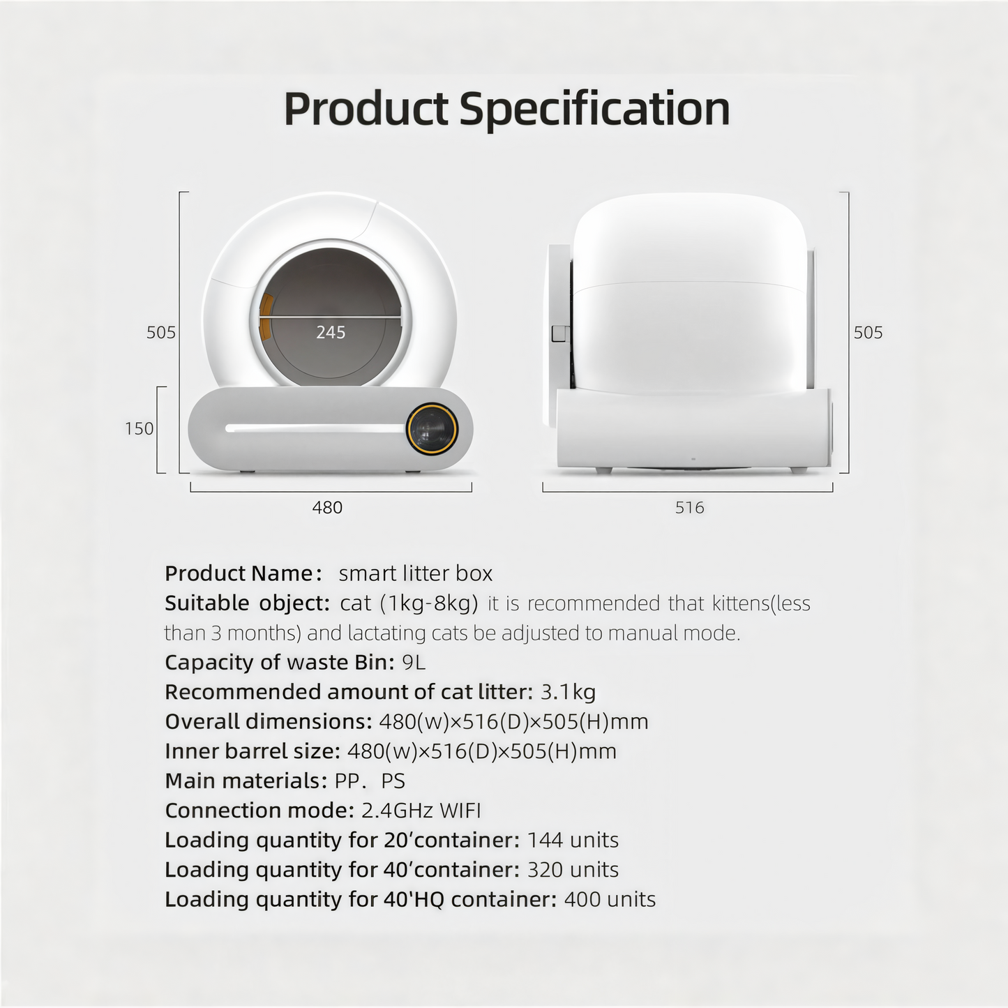 AuraLitter Pro - Intelligent Self-Cleaning Cat Litter Box