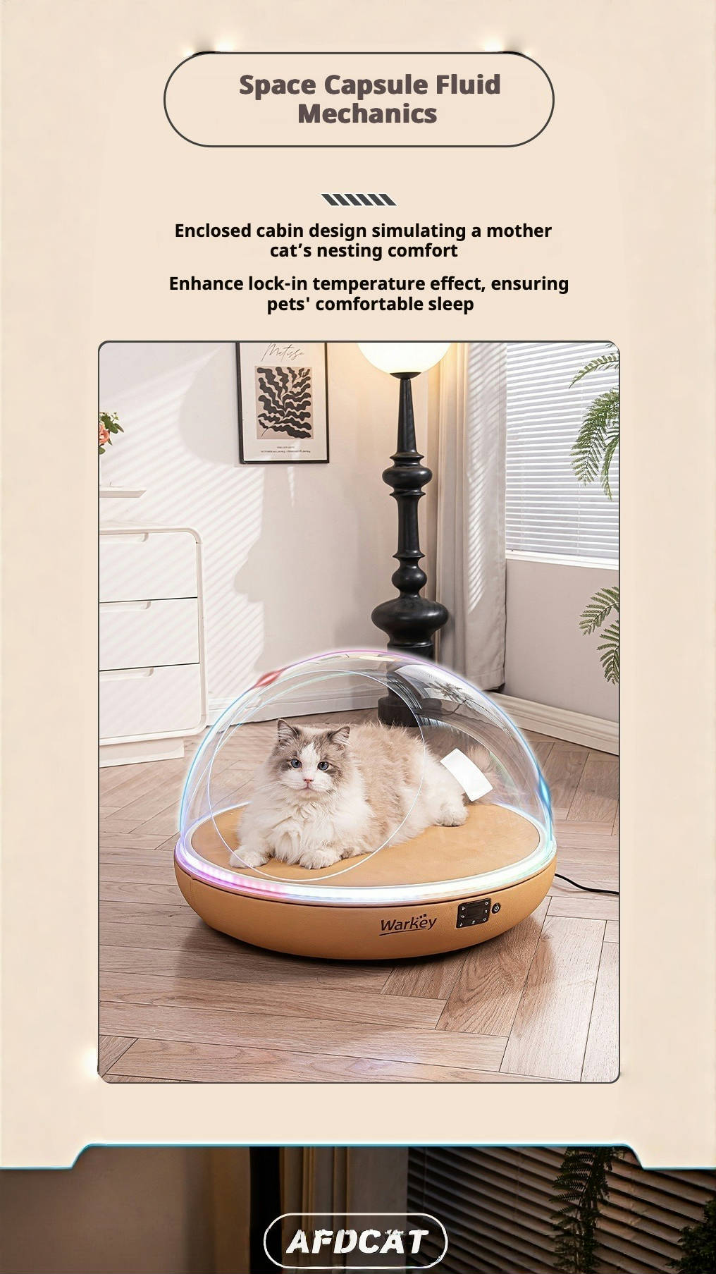 AuraPod Zero-G - The Ultimate Climate-Controlled Pet Sanctuary